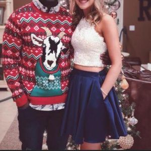 two piece formal dress